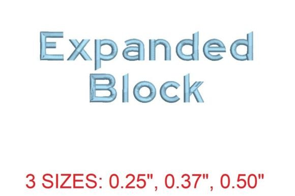 Expanded Block Font